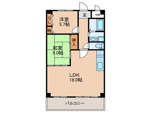 コンソラ－ブ２１の物件間取画像